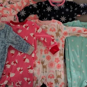 Lot of Carter's Fleece Footies